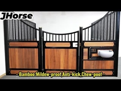 el edificio 3.6x2.2 fija la puerta estable del caballo de madera de los planes con el alimentador del eslabón giratorio