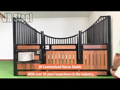 Puerta de caballo de madera portátil de antracita de granero 10 pies 12 pies con puerta de heno