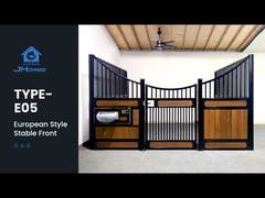 Frentes de cuadra para caballos con recubrimiento en polvo, estándar de 12x12 pies