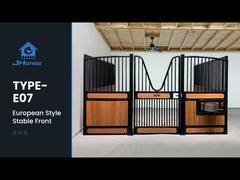 Presentamos los paneles frontales para establos de caballos de bambú Bamboo, soldados, con recubrimiento en polvo y resistentes a la intemperie.