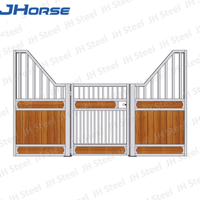 Panel de delante estable usado casa prefabricada de lujo de la parada del caballo de madera de bambú