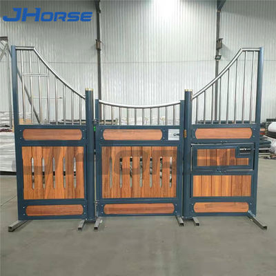 Puerta estable el 10ft el 12ft del caballo de madera portátil de antracita del granero con Hay Door
