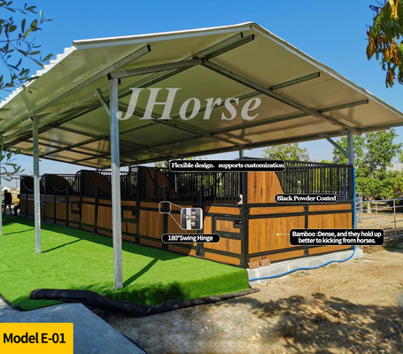 La parada de acero selecta profesional del caballo de gama afronta los 3.8m con la puerta holandesa doble