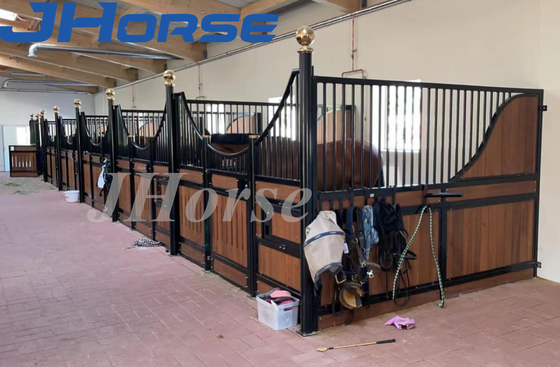 El caballo europeo de madera del HDPE de bambú atasca la altura de Front Panel Stables los 7.2ft