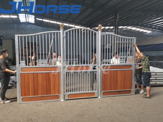 El polvo negro exterior estable del marco de acero del caballo de las puertas del eslabón giratorio cubrió