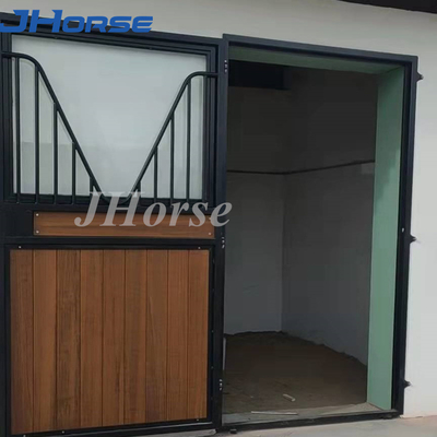 Frentes estables del panel de la parada del caballo negro revestido del polvo para China