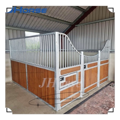Caja de caballos ajustable personalizable en polvo blanco cubierta de puerta corredera o oscilante