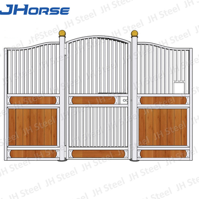 Puerta principal estable del oscilación del caballo de lujo de alta calidad en la capa negra