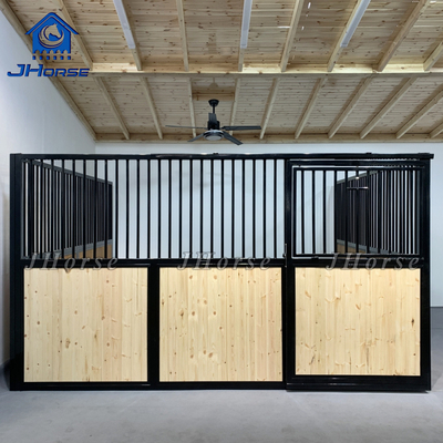Puertas corredizas estables de caballo de pino de madera portátil para interiores