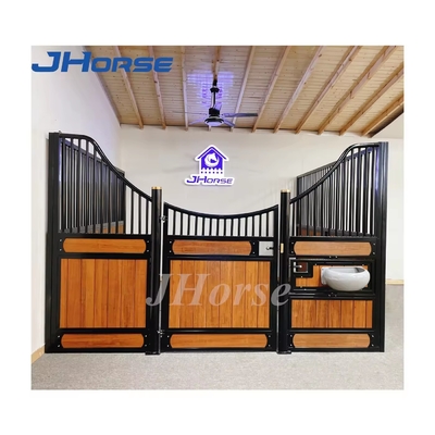 Acero y madera personalizados Frentes estables para caballos / paneles estables para caballos Instalación fácil Estaciones europeas para caballos