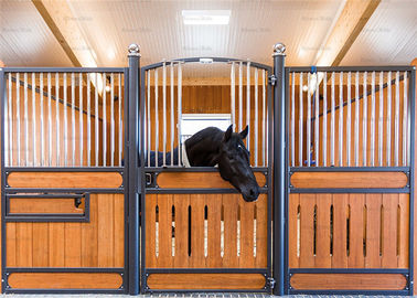 La seguridad galvanizó los paneles estables de la yarda del caballo/los paneles de la parada del caballo por dentro y por fuera con el tablero de bambú