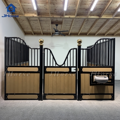 Precio asequible Equitación 12 pies caballo estable con sumersión en caliente Accesorios galvanizados 3 Hay Rack